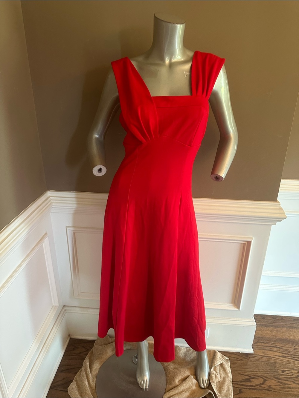 Fashion Nova Red One-Shoulder Midi Dress - Picture 2 of 5